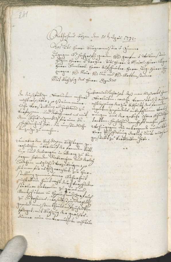 Archivio Storico della Città di Bolzano - BOhisto protocollo consiliare 1771/74 