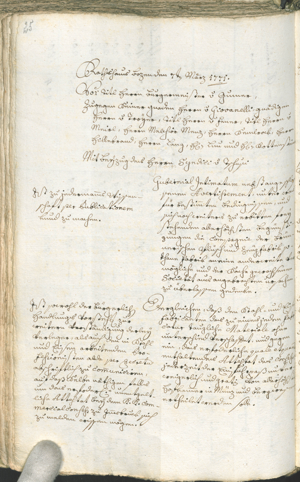 Civic Archives of Bozen-Bolzano - BOhisto Ratsprotokoll 1771/74 