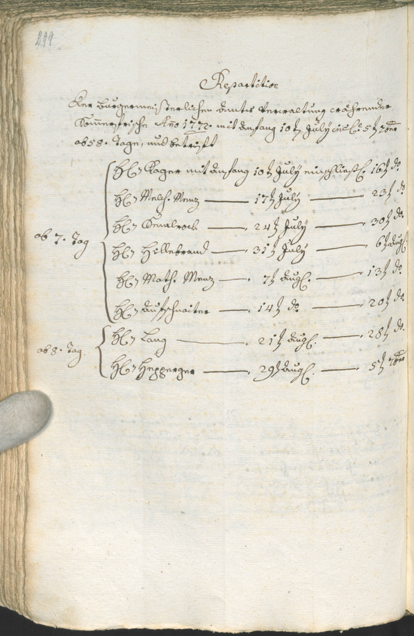 Stadtarchiv Bozen - BOhisto Ratsprotokoll 1771/74 