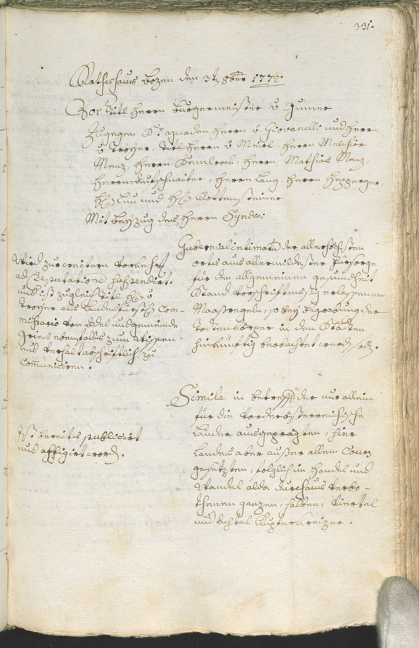 Archivio Storico della Città di Bolzano - BOhisto protocollo consiliare 1771/74 