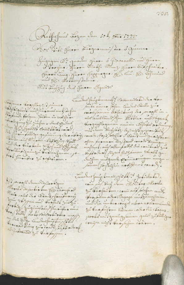 Civic Archives of Bozen-Bolzano - BOhisto Ratsprotokoll 1771/74 