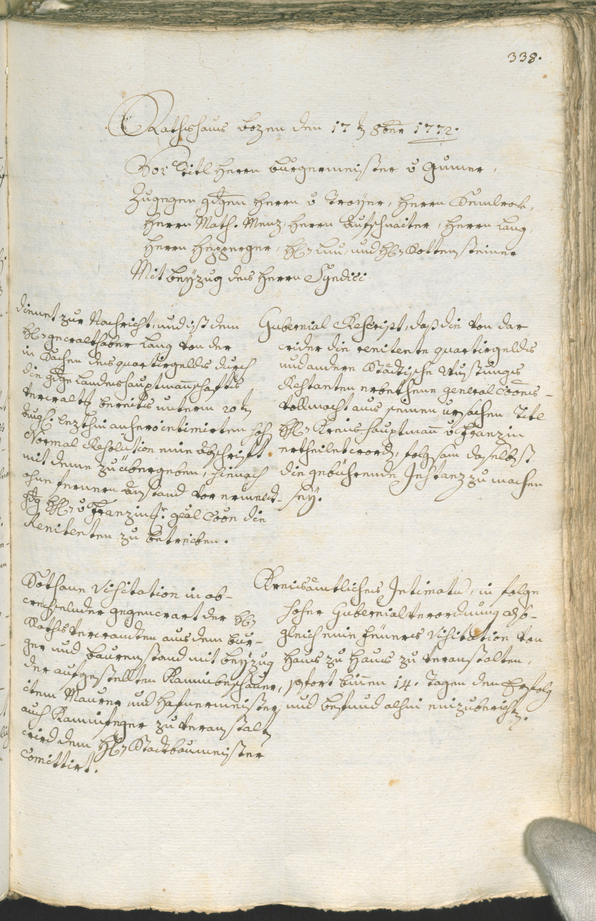 Civic Archives of Bozen-Bolzano - BOhisto Ratsprotokoll 1771/74 