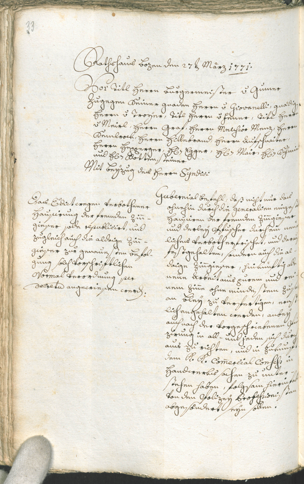 Archivio Storico della Città di Bolzano - BOhisto protocollo consiliare 1771/74 