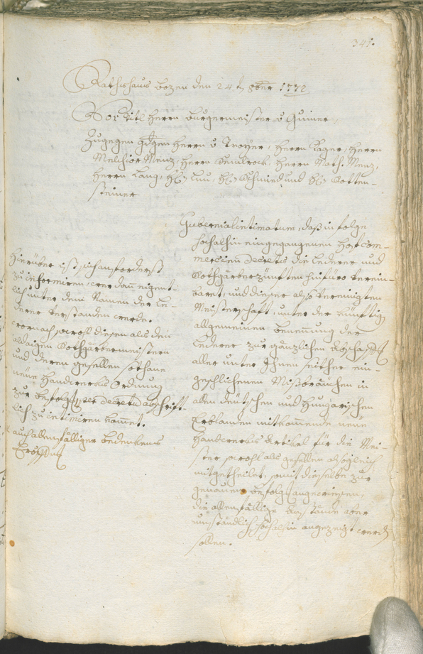 Civic Archives of Bozen-Bolzano - BOhisto Ratsprotokoll 1771/74 