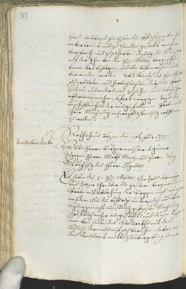 Archivio Storico della Città di Bolzano - BOhisto protocollo consiliare 1771/74 