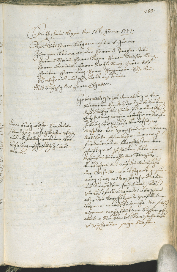 Archivio Storico della Città di Bolzano - BOhisto protocollo consiliare 1771/74 