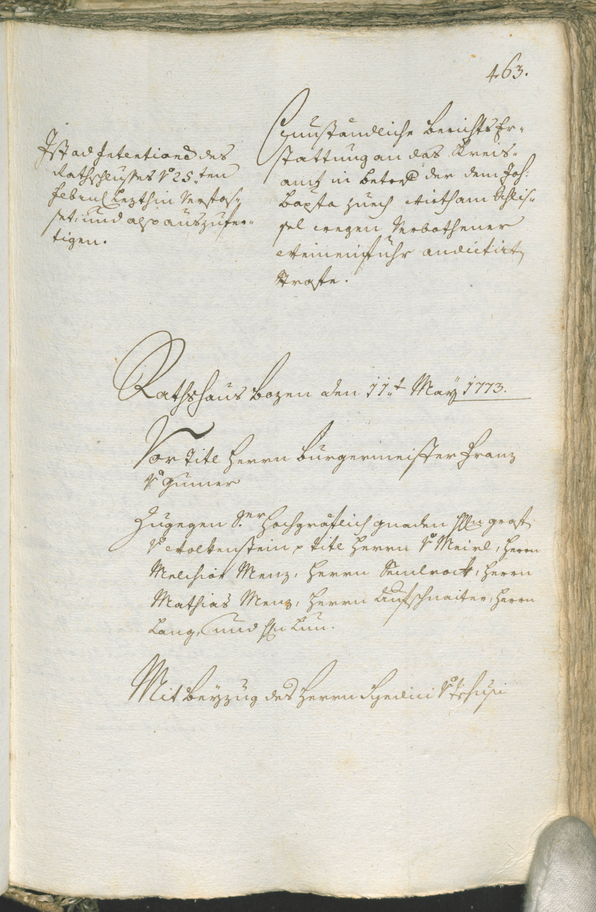 Archivio Storico della Città di Bolzano - BOhisto protocollo consiliare 1771/74 