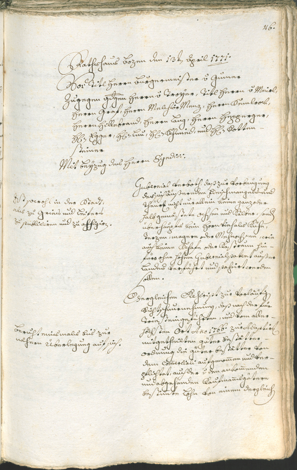 Archivio Storico della Città di Bolzano - BOhisto protocollo consiliare 1771/74 