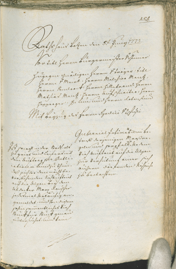 Civic Archives of Bozen-Bolzano - BOhisto Ratsprotokoll 1771/74 