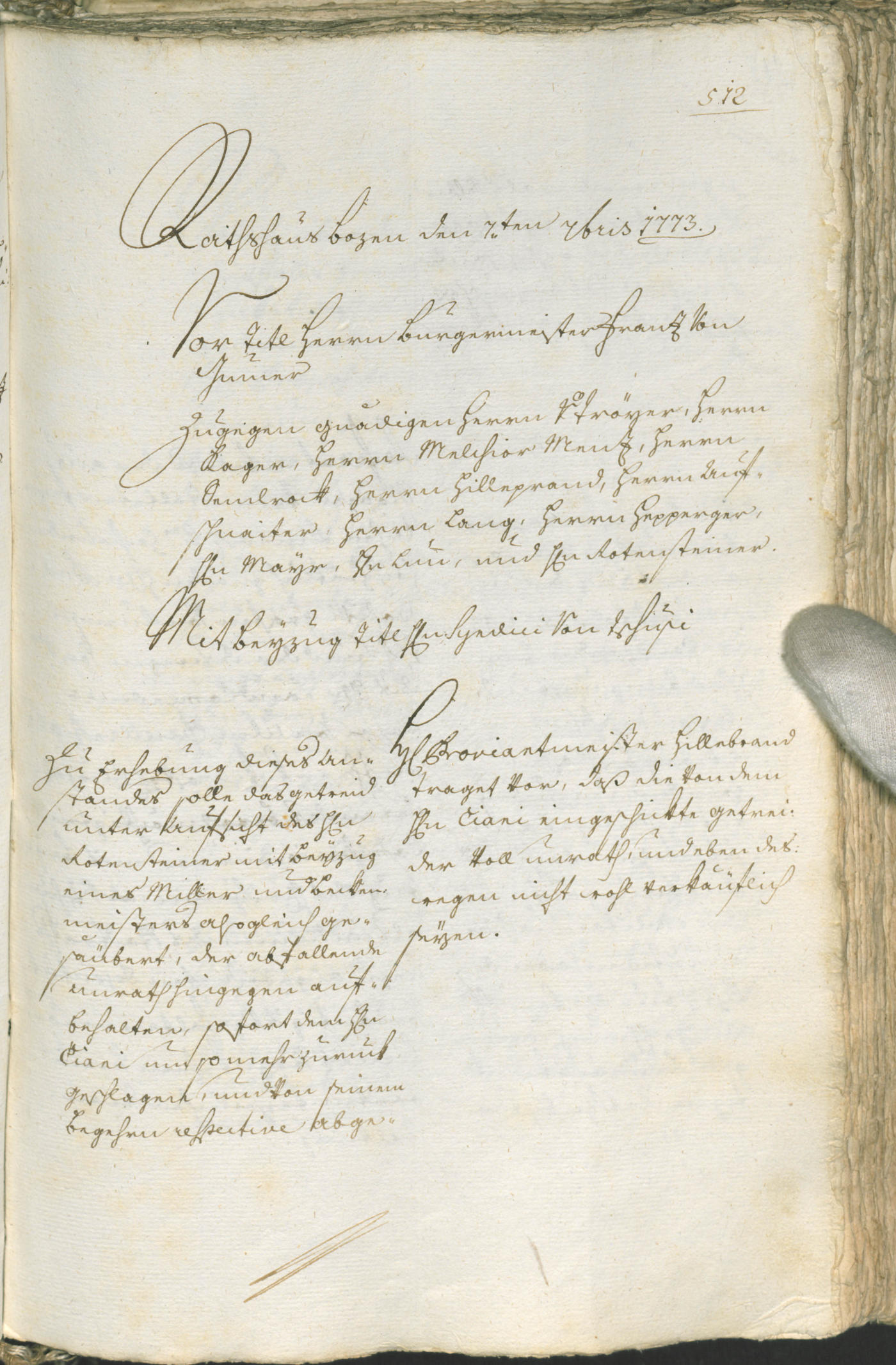Stadtarchiv Bozen - BOhisto Ratsprotokoll 1771/74 