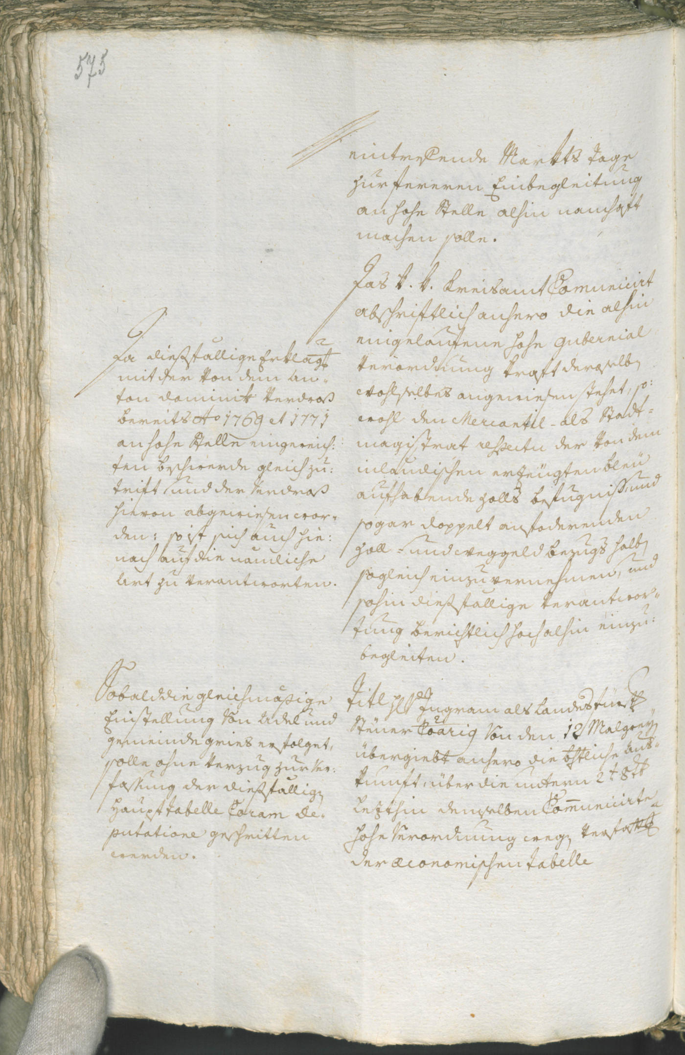 Civic Archives of Bozen-Bolzano - BOhisto Ratsprotokoll 1771/74 